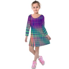 Glitch Kids  Long Sleeve Velvet Dress by Angelandspot