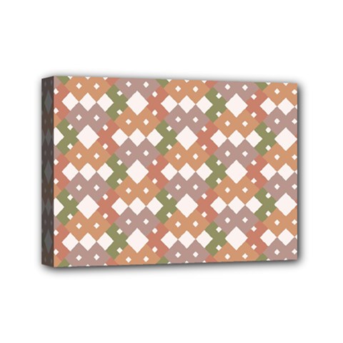 Squares And Diamonds Mini Canvas 7  X 5  (stretched) by tmsartbazaar