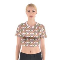 Squares And Diamonds Cotton Crop Top by tmsartbazaar