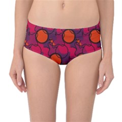 Abstract Camo Mid-waist Bikini Bottoms by tmsartbazaar