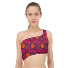 Abstract Camo Spliced Up Bikini Top  by tmsartbazaar