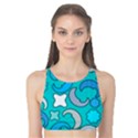 Cloudy Blue Moon Tank Bikini Top View1