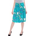 Cloudy Blue Moon Midi Beach Skirt View1