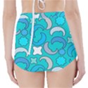 Cloudy Blue Moon High-Waisted Bikini Bottoms View2