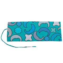 Cloudy Blue Moon Roll Up Canvas Pencil Holder (s) by tmsartbazaar