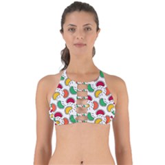 Geometric Fruity Perfectly Cut Out Bikini Top by tmsartbazaar