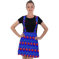 Redfishes Velvet Suspender Skater Skirt by Sparkle