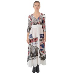 Choose To Be Tough & Chill Button Up Boho Maxi Dress by Bigfootshirtshop