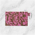Pink and Brown Camouflage Canvas Cosmetic Bag (Small) View2