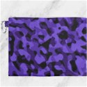 Purple Black Camouflage Pattern Canvas Cosmetic Bag (XXXL) View1