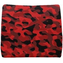 Red And Black Camouflage Pattern Seat Cushion by SpinnyChairDesigns