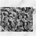 Grey and Black Camouflage Pattern Canvas Cosmetic Bag (XXXL) View2