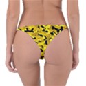 Black and Yellow Camouflage Pattern Reversible Bikini Bottom View2