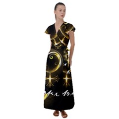 Venus Mrs Flutter Sleeve Maxi Dress by PurplePrincess