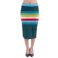 Sea Water Midi Pencil Skirt by tmsartbazaar