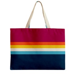 70s Vintage Stripes Zipper Mini Tote Bag by tmsartbazaar