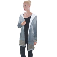 P1020022 Longline Hooded Cardigan by 45678