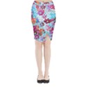 Cosmos Flowers Midi Wrap Pencil Skirt View1