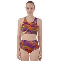 Infinity Painting Orange Racer Back Bikini Set by DinkovaArt