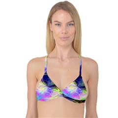 Rainbow Painting Patterns 3 Reversible Tri Bikini Top by DinkovaArt