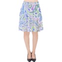 Colorful Pastel Floral Swirl Watercolor Pattern Velvet High Waist Skirt View1