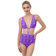 Geometric Galaxy Pattern Print Tied Up Two Piece Swimsuit by dflcprintsclothing