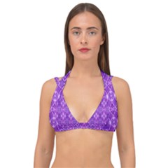 Geometric Galaxy Pattern Print Double Strap Halter Bikini Top by dflcprintsclothing