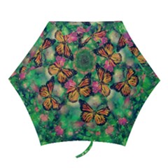 Watercolor Monarch Butterflies Mini Folding Umbrellas by SpinnyChairDesigns