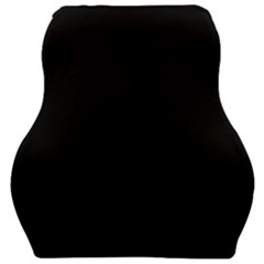 Plain Black Solid Color Car Seat Velour Cushion  by FlagGallery