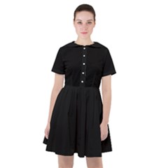 Plain Black Solid Color Sailor Dress by FlagGallery