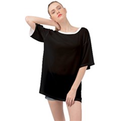 Plain Black Solid Color Oversized Chiffon Top by FlagGallery
