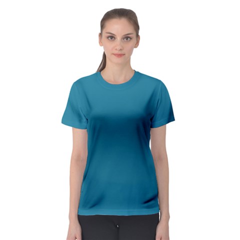 Mosaic Blue Pantone Solid Color Women s Sport Mesh Tee by FlagGallery