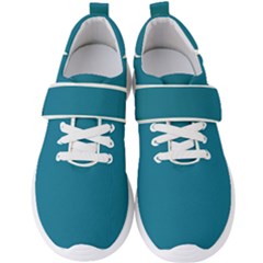 Mosaic Blue Pantone Solid Color Men s Velcro Strap Shoes by FlagGallery