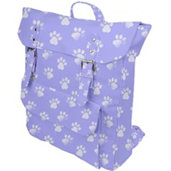 Animal Cat Dog Paw Prints Pattern Buckle Up Backpack by SpinnyChairDesigns