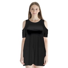 Rich Ebony Shoulder Cutout Velvet One Piece by Janetaudreywilson