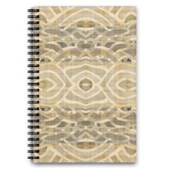 Ecru And Brown Intricate Pattern 5 5  X 8 5  Notebook by SpinnyChairDesigns