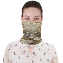 Ecru And Brown Intricate Pattern Face Covering Bandana (adult) by SpinnyChairDesigns