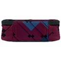 Burgundy Black Blue Abstract Check Pattern Full Print Lunch Bag View5