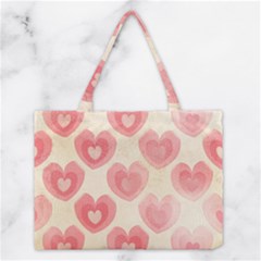 Pink Faded Hearts Medium Tote Bag by SpinnyChairDesigns