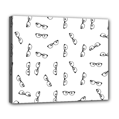 Geek Glasses With Eyes Deluxe Canvas 24  X 20  (stretched) by SpinnyChairDesigns