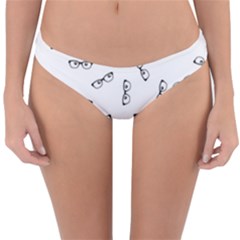 Geek Glasses With Eyes Reversible Hipster Bikini Bottoms by SpinnyChairDesigns