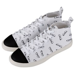 Geek Glasses With Eyes Men s Mid-top Canvas Sneakers by SpinnyChairDesigns
