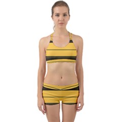 Vintage Yellow Back Web Gym Set by tmsartbazaar