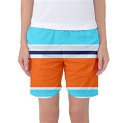 Tri Color Stripes Women s Basketball Shorts by tmsartbazaar
