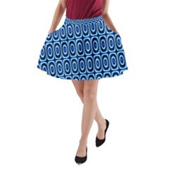 Abstract Blue Circles Mosaic A-line Pocket Skirt by SpinnyChairDesigns