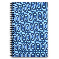 Abstract Blue Circles Mosaic 5 5  X 8 5  Notebook by SpinnyChairDesigns