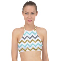 Chevron  Racer Front Bikini Top by Sobalvarro