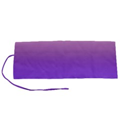 Plum And Violet Purple Gradient Ombre Color Roll Up Canvas Pencil Holder (s) by SpinnyChairDesigns