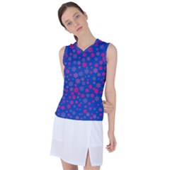 Bisexual Pride Tiny Scattered Flowers Pattern Women s Sleeveless Sports Top by VernenInk
