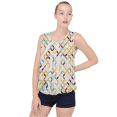 Tekstura-seamless-retro-pattern Bubble Hem Chiffon Tank Top by Sobalvarro